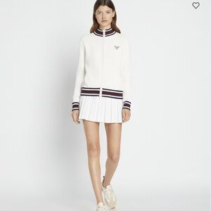 Tory Burch Sport Tech Knit Varsity Zip Jacket